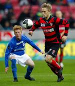 skifte. Ken Ilsø (th) optrådte inden tiden i tysk fodbold for FC Midtjylland. 
