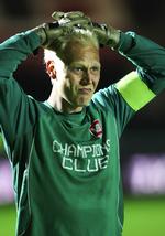 syg. Den tidligere målmand i AaB og Vejle, Jimmy Nielsen, har haft stor sportslig succes efter skiftet til den amerikanske fodboldliga. 