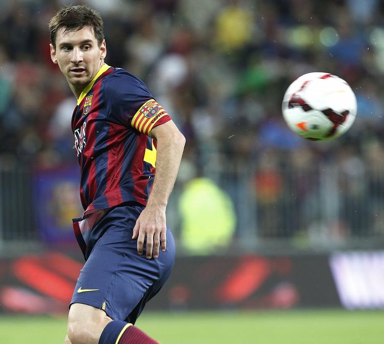 paveligt. Lionel Messi scorede i går for Barcelona i en testkamp mod Legia Gdansk. 