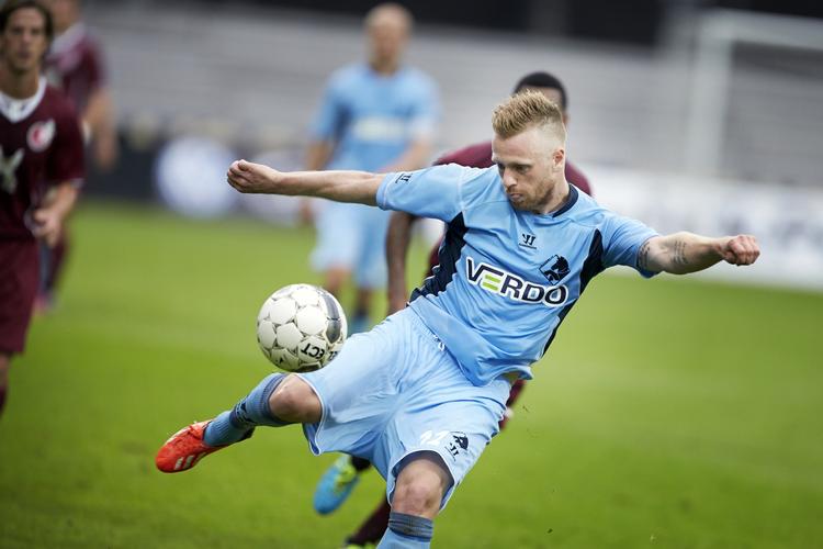 Kamp. Ronnie Schwartz fra Randers FC mod Rubin Kazan fra Rusland. 