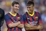 Populær. Han scorede ikke, men fik en ordentlig gang klapsalver alligevel, den unge Neymar. 