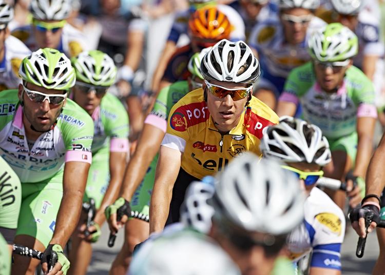 Gul. Wilco Kelderman grundlagde sin sejr i Post Danmark Rundt på enkeltstarten, hvor han var hurtigst. 