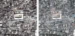 Minareten i Aleppos Store Moske er ødelagt, afslører disse satellitbilleder fra Amnesty International. De er taget før og efter et angreb i april. 