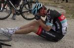 Ny. Tony Gallopin var en af mange ryttere, der måtte en tur i asfalten på 1. etape af årets Tour de France. 