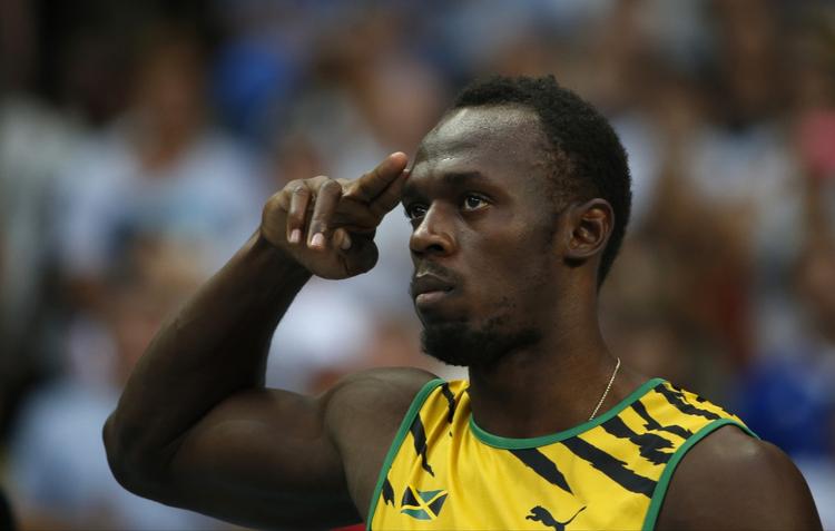sprint.  Usain Bolt havde ikke meget sved på panden, da han havde løbet sig i VM-semifinalen i Moskva. 