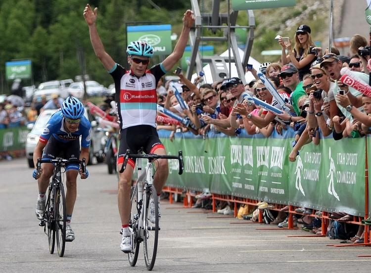 vindertype. Chris Horner vinder den barske bjergetape i Tour of Utah foran landsmanden, amerikaneren Tom Danielson. 