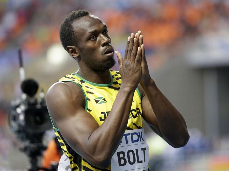 verdensmester. Usain Bolt kom lidt trægt ud af startblokken, men var som vanlig hurtigst på de sidste meter, da han vandt finalen ved VM på 100 meteren. 
