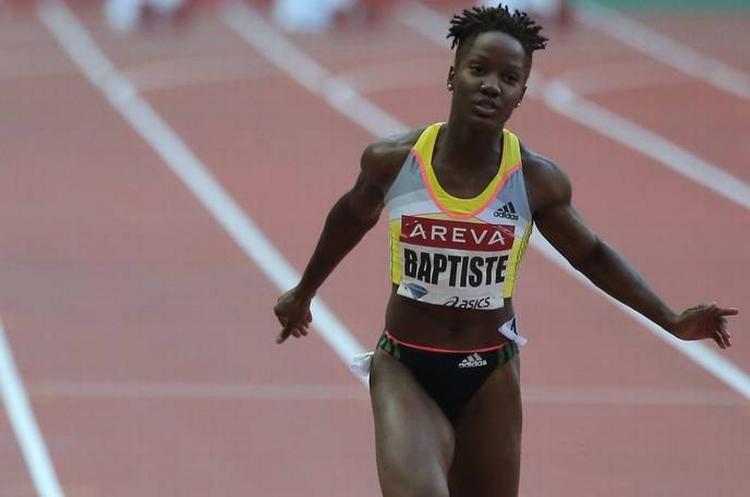 Uren. Kelly-Ann Baptiste satte personlig rekord for to måneder siden med 10,83 sekunder. Der går nok et par år, før hun løber så hurtigt igen. Hun står foran to års dopingkarantæne. 