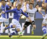 drama. Mike Jensen (th) og Rosenborg har dummet sig i mesterskabskampen og er afhængig af andre holds resultater i sidste runde. 
