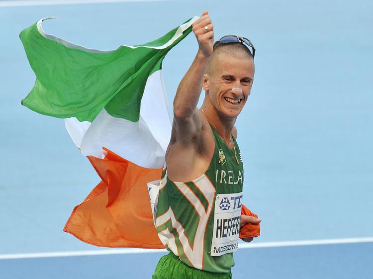 Debut. Det var første gang Robert Heffernan fik en medalje ved EM, VM eller OL. Ved OL for et år siden måtte han nøjes med den utaknemmelige fjerdeplads. 