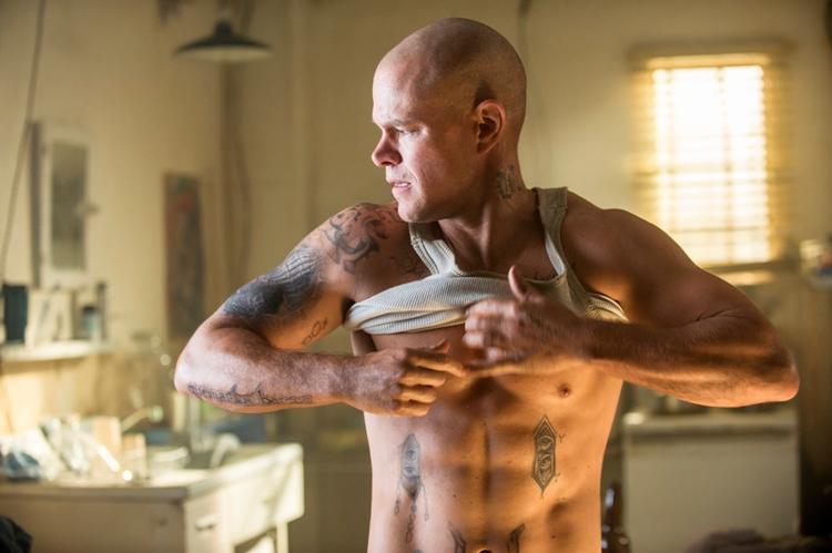 Film. Matt Damon spiller i 'Elysium' den tidligere straffefange Max,  der ved en operation forvandles til en cyborg. 