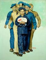 Pebret. Et maleri fra 1941 fra Norman Rockwells serie 'Willie Gillies' kan købes online for 27,7 mio. kr. 