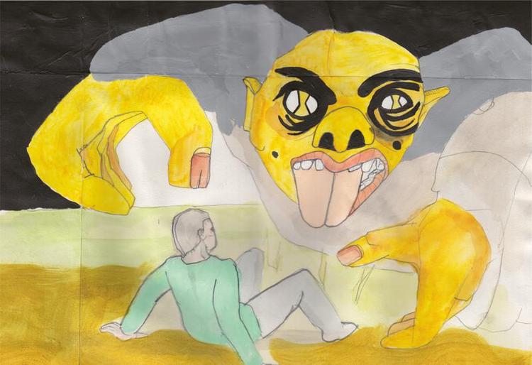 Fængslende. 'Dødens Pølse' er befolket af groteske fantasifigurer, som forfatteren tegnede, mens han sad bag tremmer. 