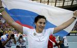 GULDKAST. Ruslands Tatyana Lysenko satte mesterskabsrekord i VM-finalen i hammerkast. Foto: 