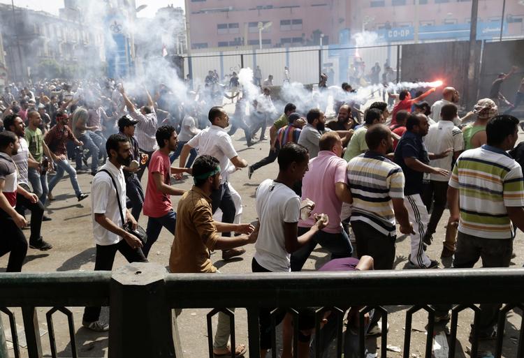 Protest. Demonstranter på Ramsespladsen i Kairo. 