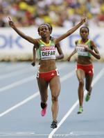 Mesteren. Meseret Defar trumfede sit OL-guld med VM-titlen i Moskva. 