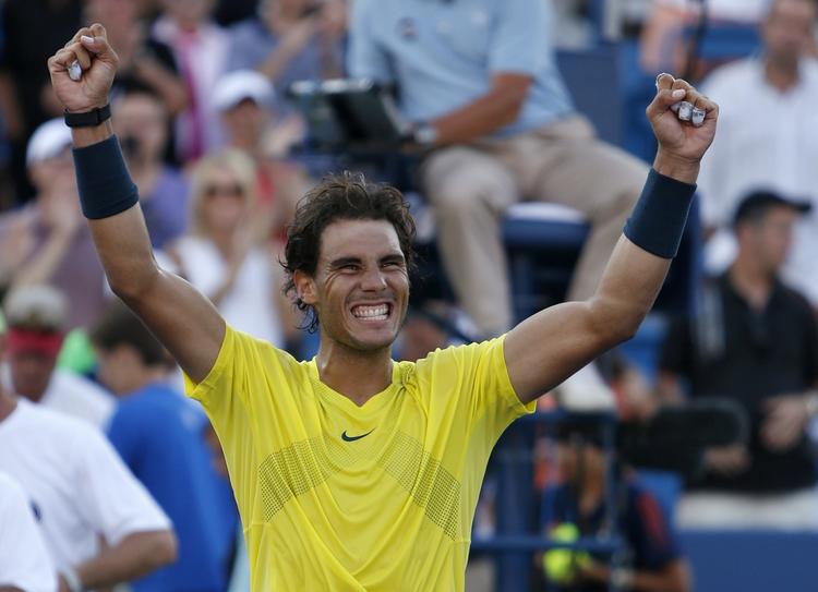Sejr. Spanske Rafael Nadal besejrer tjekkiske Tomas Berdych Cincinatti Masters. 
