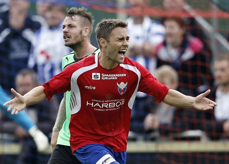 UDLIGNING. I det tredje overtidsminut fik Rasmus Festersen udlignet for FC Vestsjælland. 