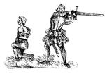 Skarpretter. Bogen giver et indblik i 1500-tallets dagligliv i Nürnberg, hvor henrettelser var meget almindelige. Illustration fra bogen