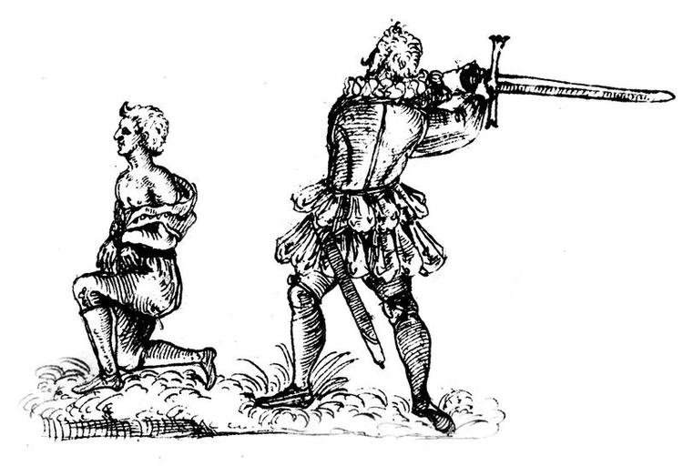 Skarpretter. Bogen giver et indblik i 1500-tallets dagligliv i Nürnberg, hvor henrettelser var meget almindelige. Illustration fra bogen