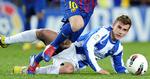 Ubarmhjertig. Antoine Griezmann - her fanget under en kamp mod Barcelona i sidste sæson - stod for aftenens bedste individuelle præstation i Champions League-kvalifikationen. 
