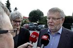 Afhøring. Afdelingsleder i Skat København Erling Andersen lod sig interviewe inden mødet i Skattesagskommissionen, hvor han er en af dagens hovedpersoner.- Foto: 