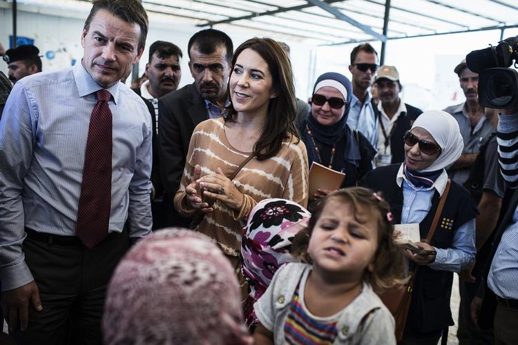Besøg. Kronprinsesse i Za'atari-lejren, der er verdens næststørste flygtningelejr med 120.000 syriske flygtninge i det nordlige Jordan. 