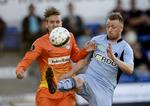 Duel. Kian Hansen, Esbjerg (EFB). og Ronnie Schwartz Randers FC. 