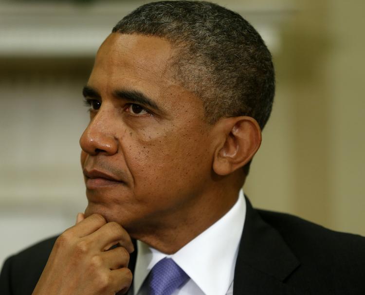 Supermagt. Præsident Obama måtte torsdag svare på, hvad der skal til, før USA skrider ind. Han var diplomatisk og undvigende. 
