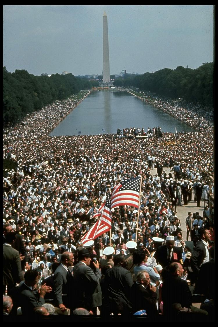 Talen, der blev holdt i forbindelse med den store borgerrettighedsmarch "March on Washington for Jobs and Freedom", havde 250.000 tilhørere. 