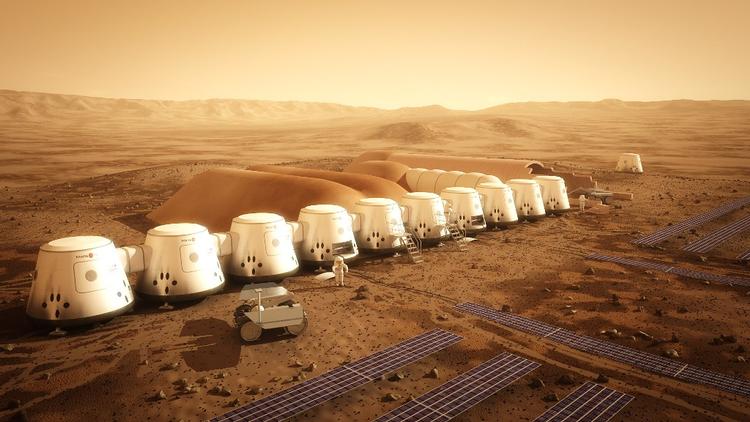 Marsbo. Tænk bare, du kan blive rigtig 'trailer park-thrash' på en gold planet uden ilt. I resten af dit liv. Leve af tubemad, hvis du er heldig. Eller blive spist af et rumvæsen, hvis du er uheldig. Mars One Foundation har håbet på en halv million ansøgere, men her en lille uge før deadline er der kun 165.000 mennesker, der er klar til at bestille den sidste billet i deres liv. Uden returret. Det er dog alligevel en sjat. 