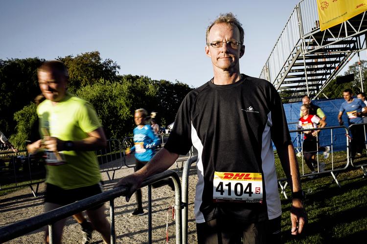 STARTKLAR. Morten Kjær løb den ærefulde femte tur i mandags - og nåede sit mål. 