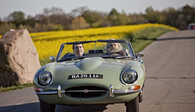 Makkerpar. Spies og Glistrup på køretur. 