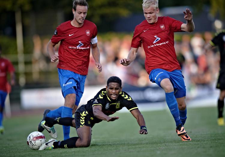 pokaldrama. Hvidovre nedkæmpede med en fokuseret indsats Brøndbys superligahold i pokalkampen onsdag. Nu venter FC København i næste runde. 
