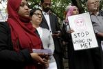 PROTEST. New Yorkere demonstrerer mod overvågningen af moskeer i storbyen. 