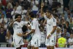 Førstekæden. Marcelo, Khedira og Benzema er tre af Reals mange stjerner. 
