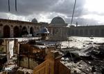 ØDELAGT. Den historiske kæmpemoske i midten af Alleppo er allerede blevet ødelagt af kampe mellem oprørere og regeringsstyrker i borgerkrigen i Syrien. 