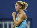 Tennis. Camila Giorgi jubler efter sejren over Caroline Wozniacki. 