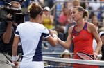 veteran. Italienske Flavia Pennetta (th) har spillet sig videre i både single og double ved US Open. 