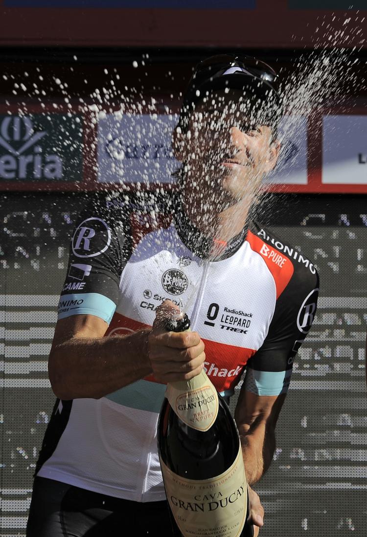 Vinder. 32-årige Cancellara tilbagelagde den 38,8 km lange distance med start og mål i Tarazona i 51.00 minutter. 