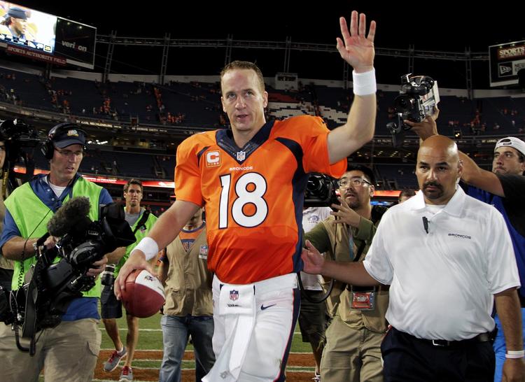 REKORD. Som den første siden 1969 kastede Payton Manning til syv touchdowns. 