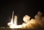 Afsted. Den amerikanske rumfartsadministration Nasa har i morges dansk tid opsendt et ubemandet rumfartøj, der skal udforske månens atmosfære. Foto: 