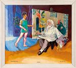 muse. J.F. Willumsen: Maleren og hans muse. 1947 