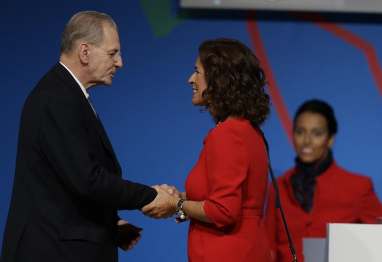 kampvalg. Belgiske Jacques Rogge (tv) går af som præsident for IOC. 