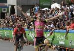 topplacering. Francisco Mancebo kommer først over stregen på sjette etape af Tour of Utah 11. august. 
