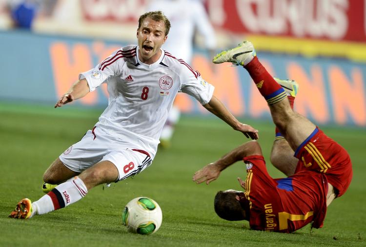 Sejr. Christian Eriksen spillede en fin kamp i Armenien, hvor han havde flere lumske forsøg fra distancen. 
