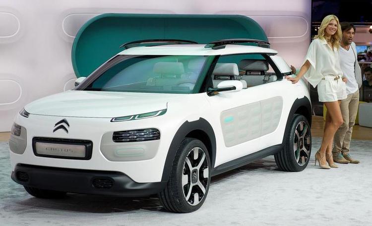 Bobler. Konceptbilen Citroën Cactus har små luftstødpuder langs siderne og på kofangerne. De skal beskytte mod ærgelige ridser fra eksempelvis indkøbsvogne og andres bildøre. 
