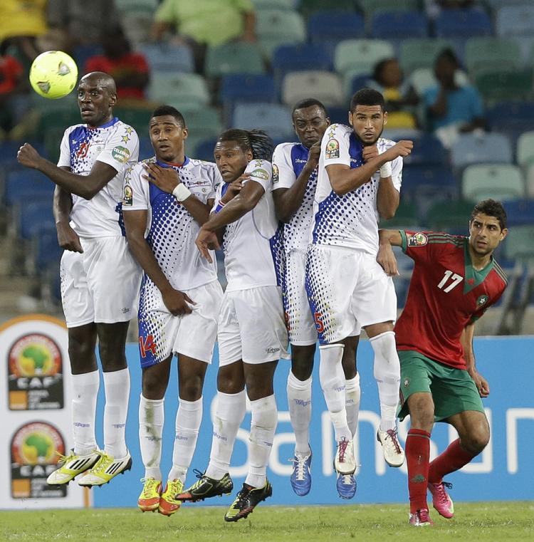 Ude. Kap Verde-spillerne deltog tidligere i år for første gang ved Africa Cup of Nations. 