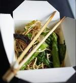 Nudler med asparages, shitake..