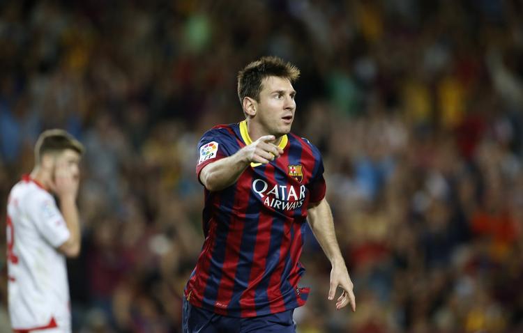 Messi. Argentineren var igen på pletten for Barca, der var i vanskeligheder. 